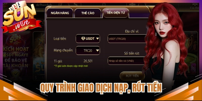 Quy trình nạp, rút tiền đơn giản